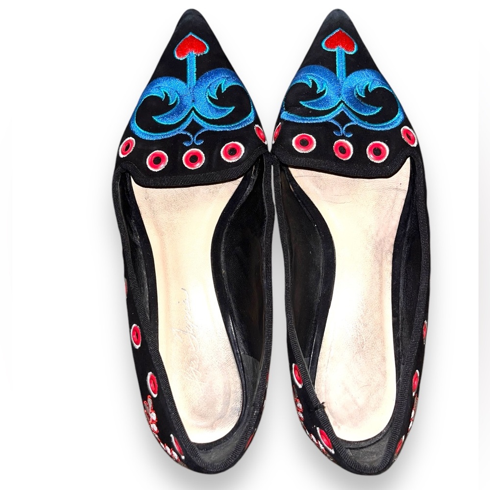 Isa Tapia Rocio suede loafer flats 37